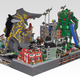 Illustration for article titled Pacific Rim's Kaiju Battles Recreated entirely out of LEGO